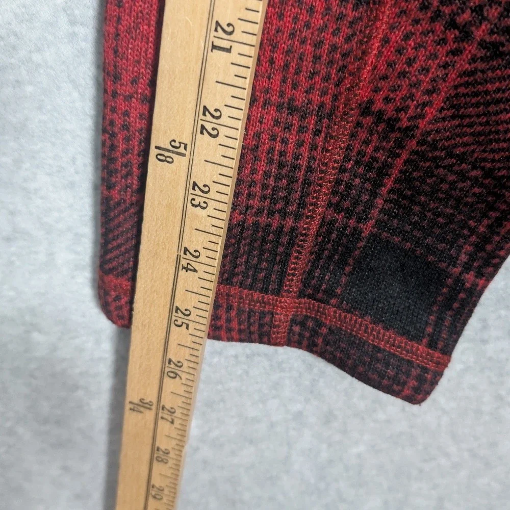 The North Face Sweater Quarter Zip Pullover Mens XXL Red Plaid Fleece Lumberjack
